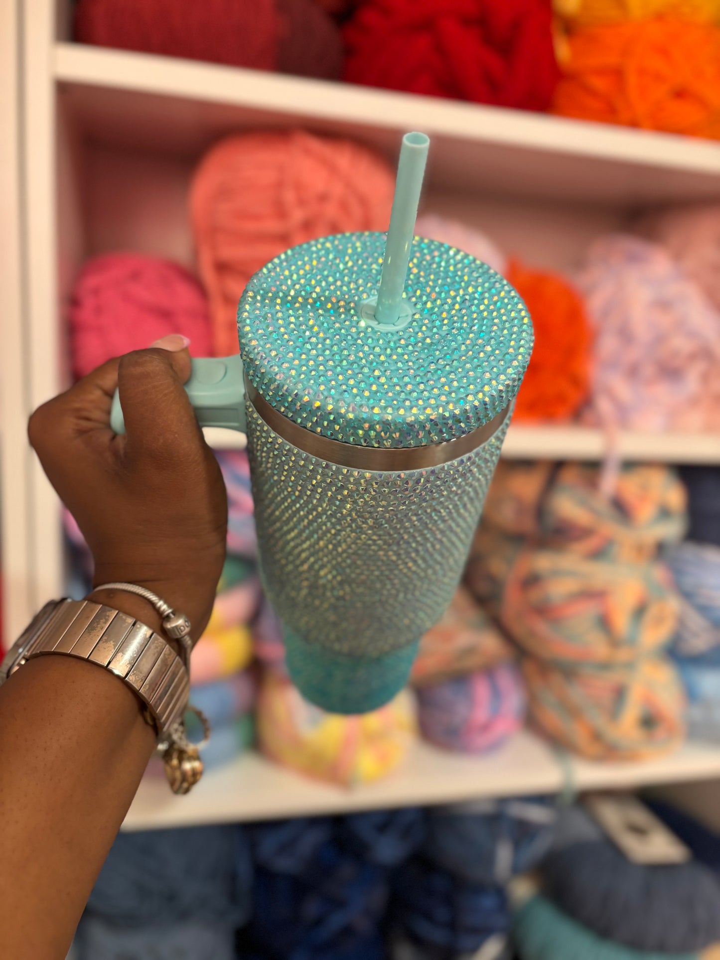 Lou’s Luxe Teal Ombre Cup (Made to Order)
