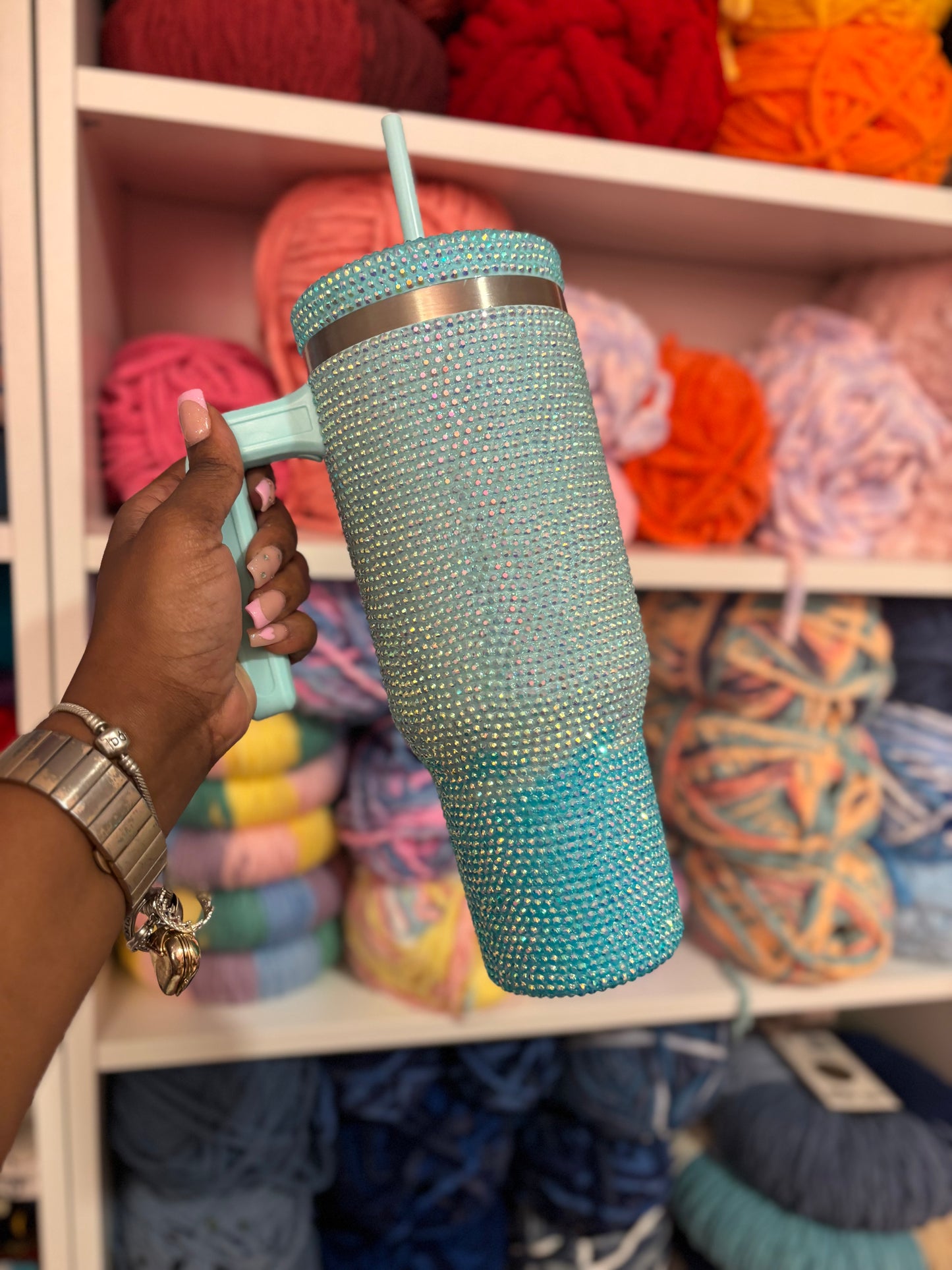 Lou’s Luxe Teal Ombre Cup (Made to Order)