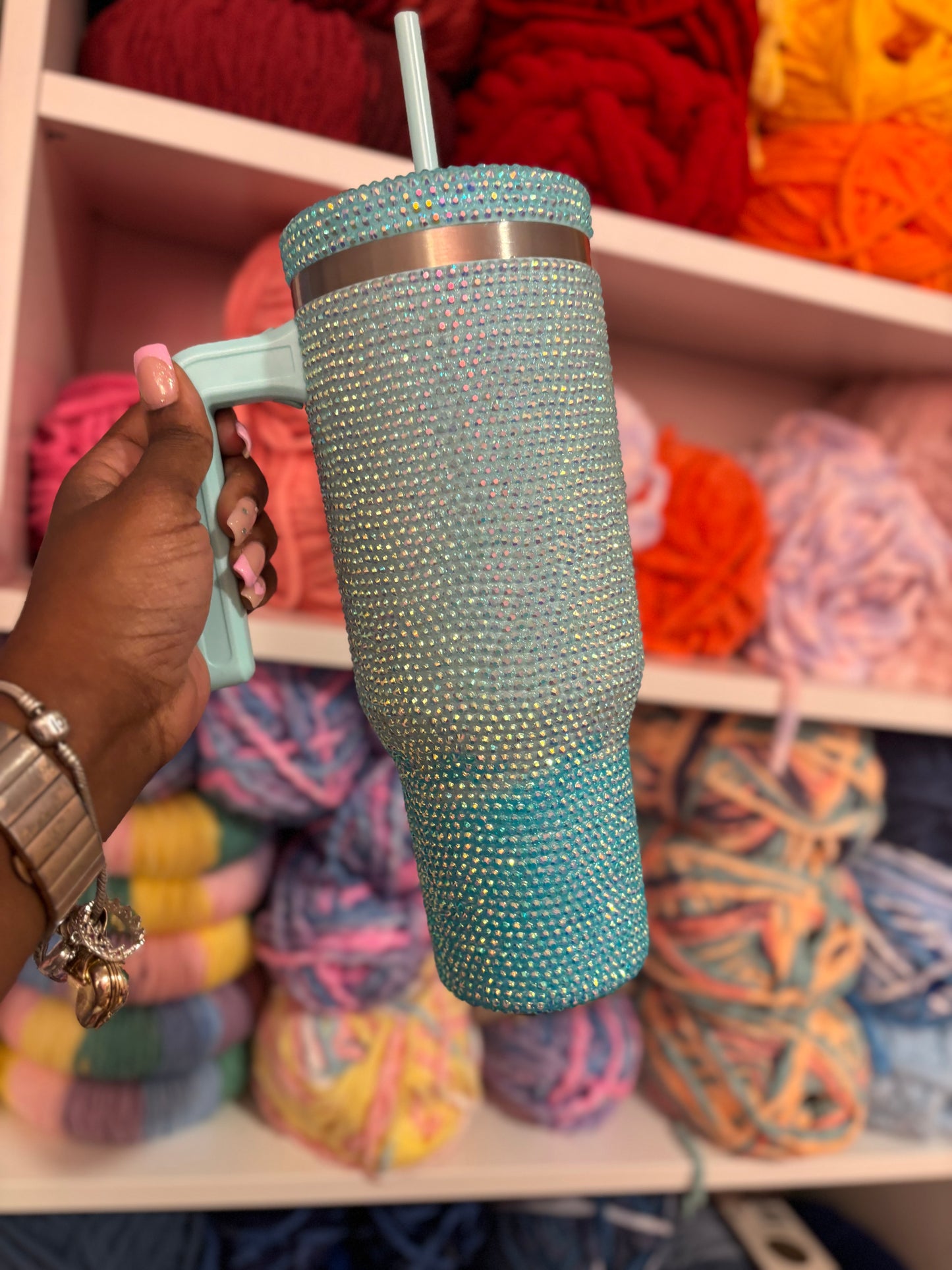 Lou’s Luxe Teal Ombre Cup (Made to Order)