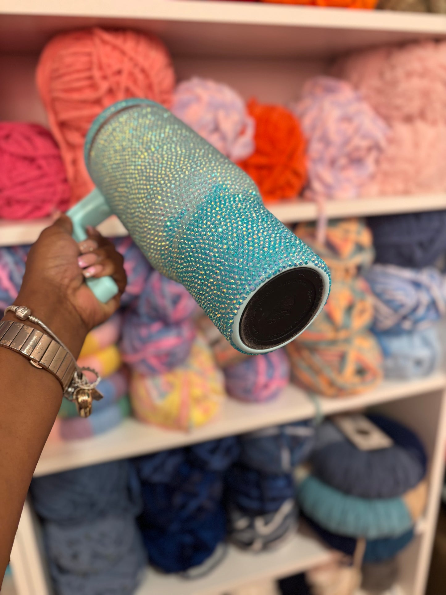 Lou’s Luxe Teal Ombre Cup (Made to Order)