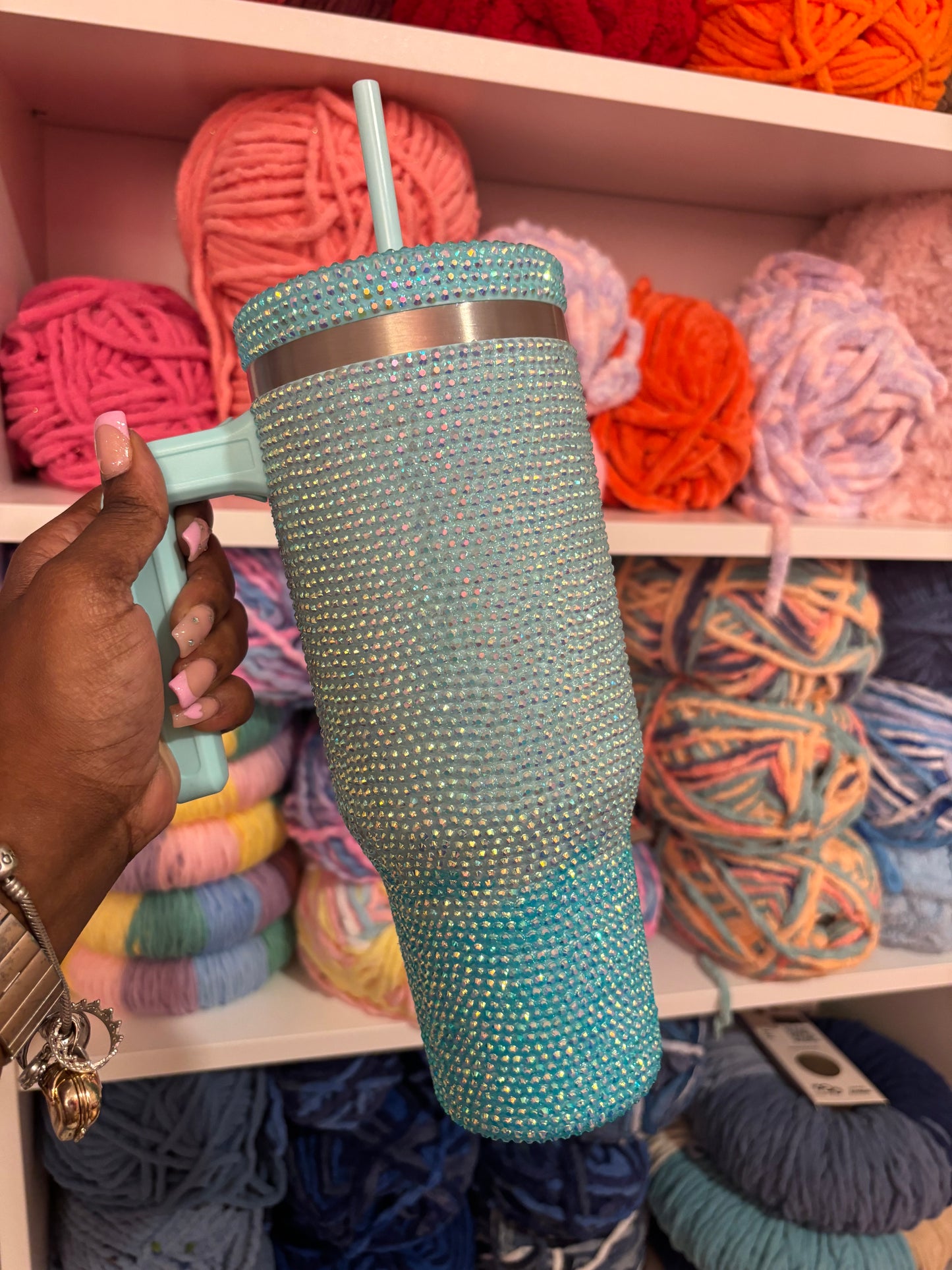 Lou’s Luxe Teal Ombre Cup (Made to Order)