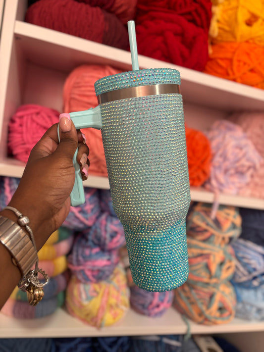 Lou’s Luxe Teal Ombre Cup (Made to Order)