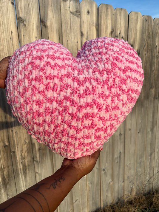 Tender Heart Knitted Heart Pillow (Made to Order)