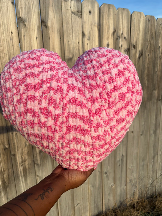 Tender Heart Knitted Heart Pillow (Made to Order)