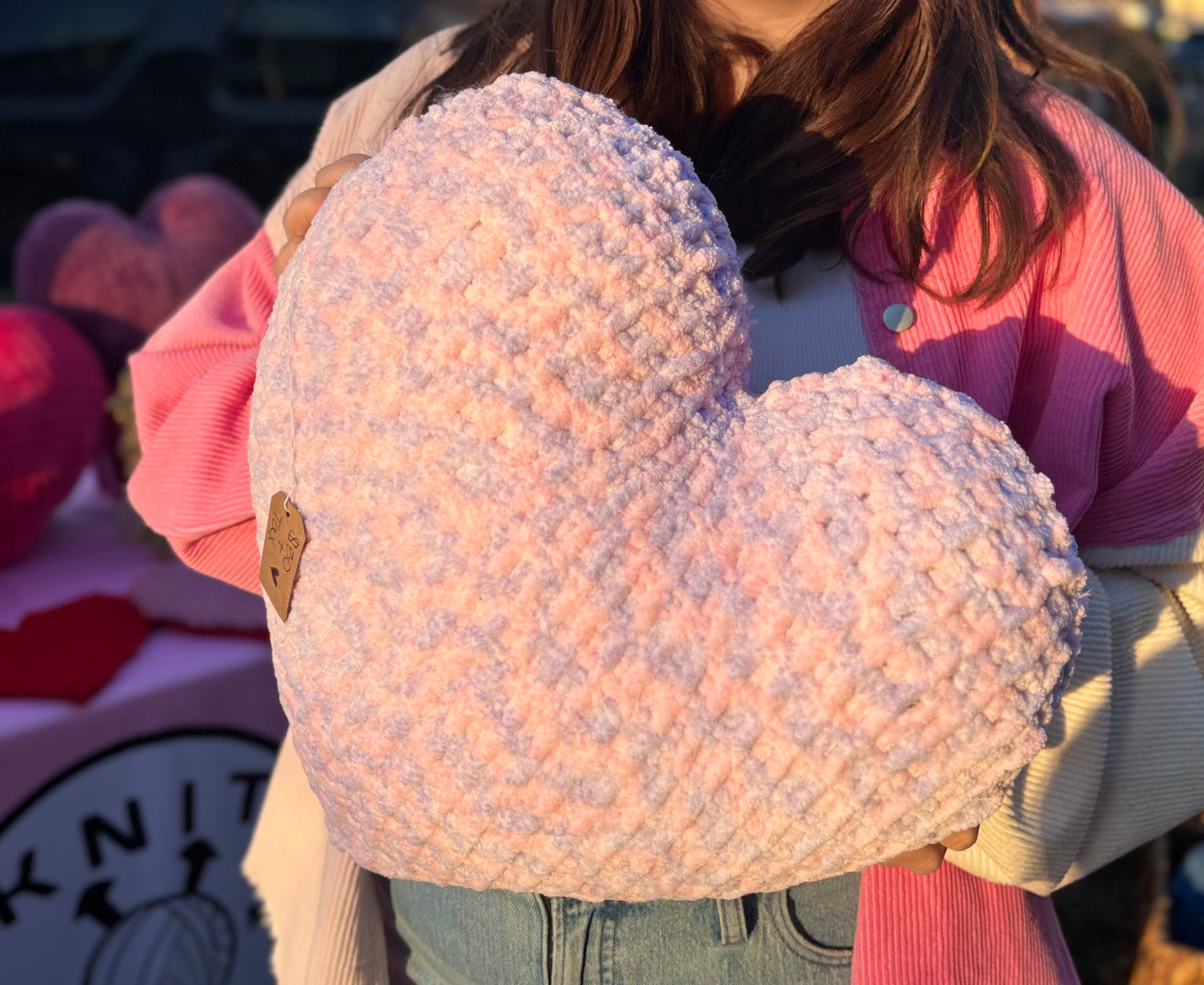 Knitted Heart Pillow Pattern