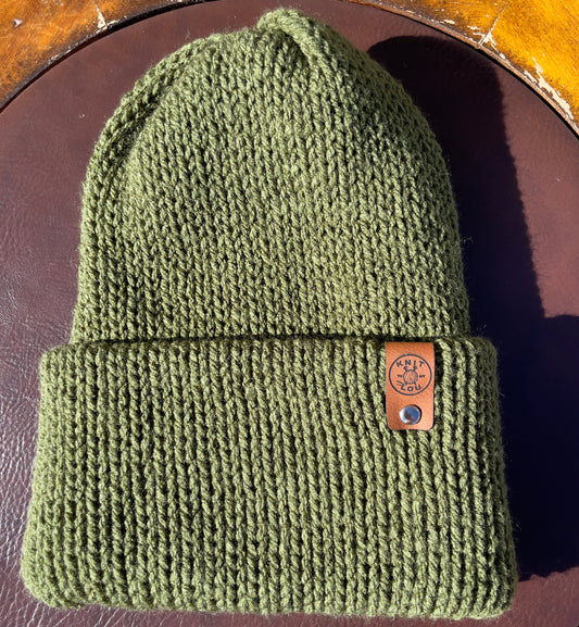 Olive Green Beanie (Made to Order)
