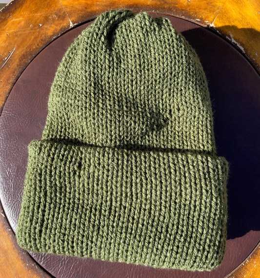 Olive Green Beanie (Made to Order)