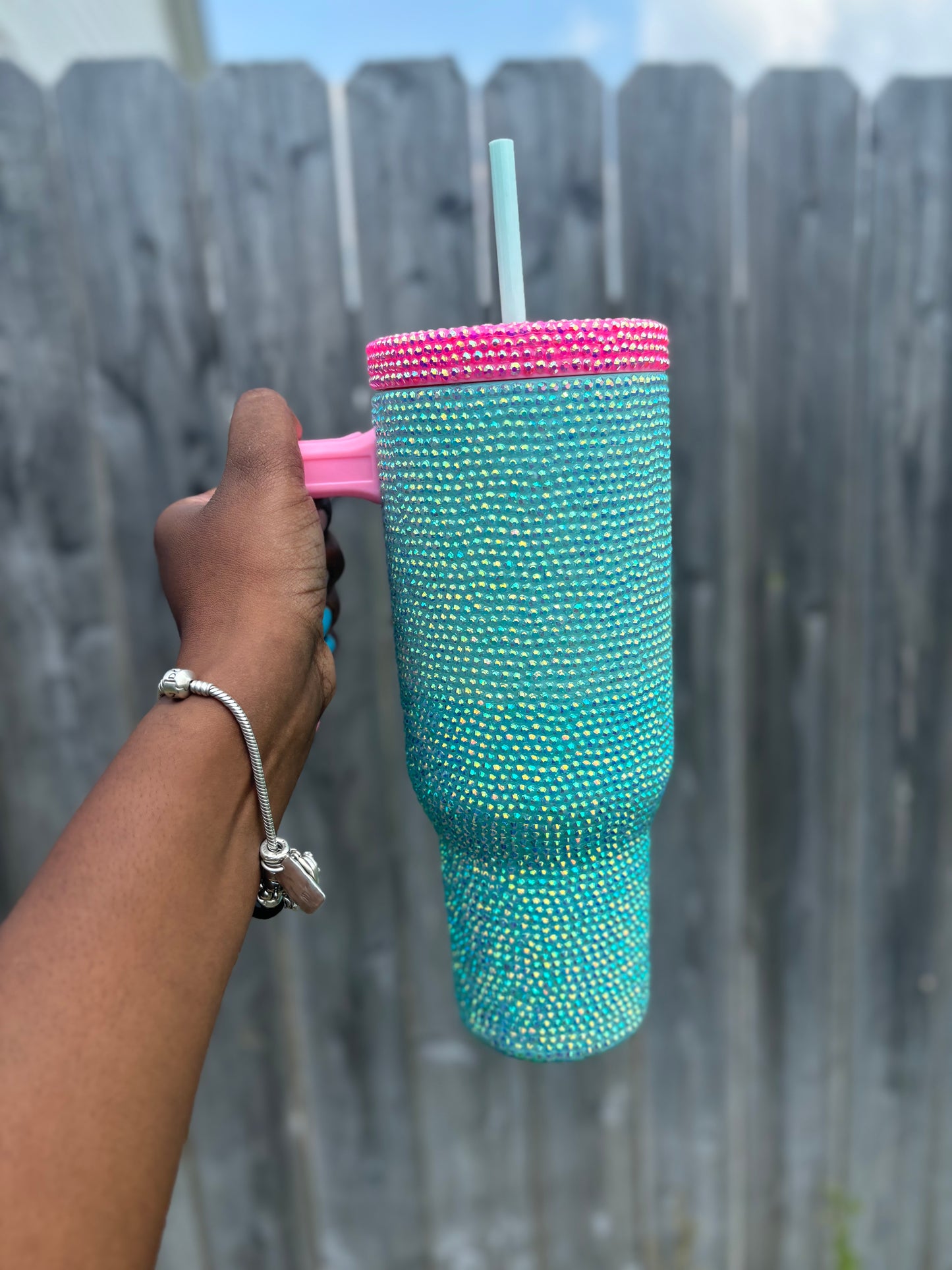 Lou’s Luxe Aquamarine Cup (Made to Order)