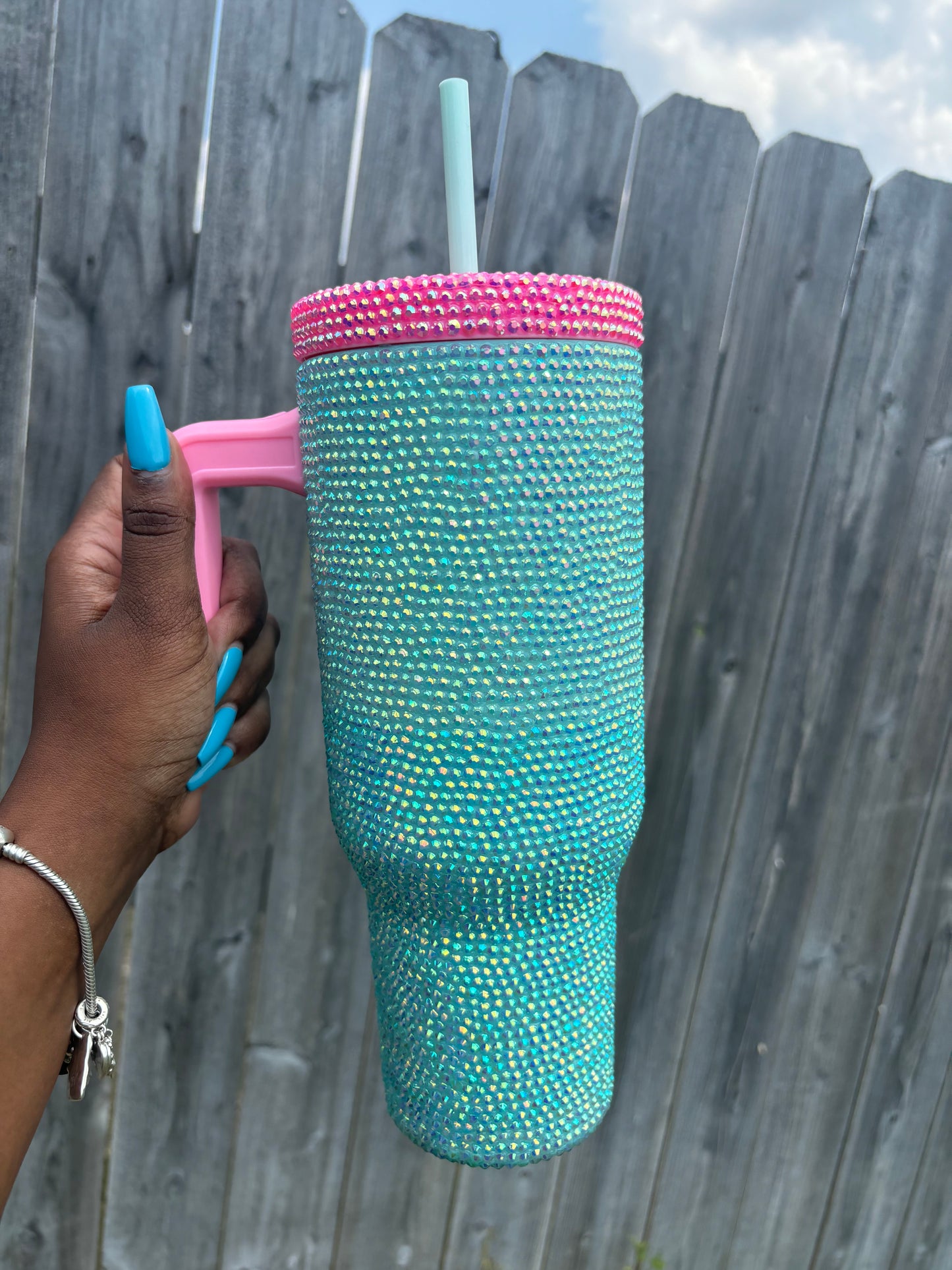 Lou’s Luxe Aquamarine Cup (Made to Order)