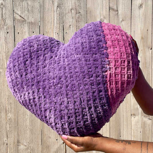 Piece of My Heart Knitted Heart Pillow (Made to Order)