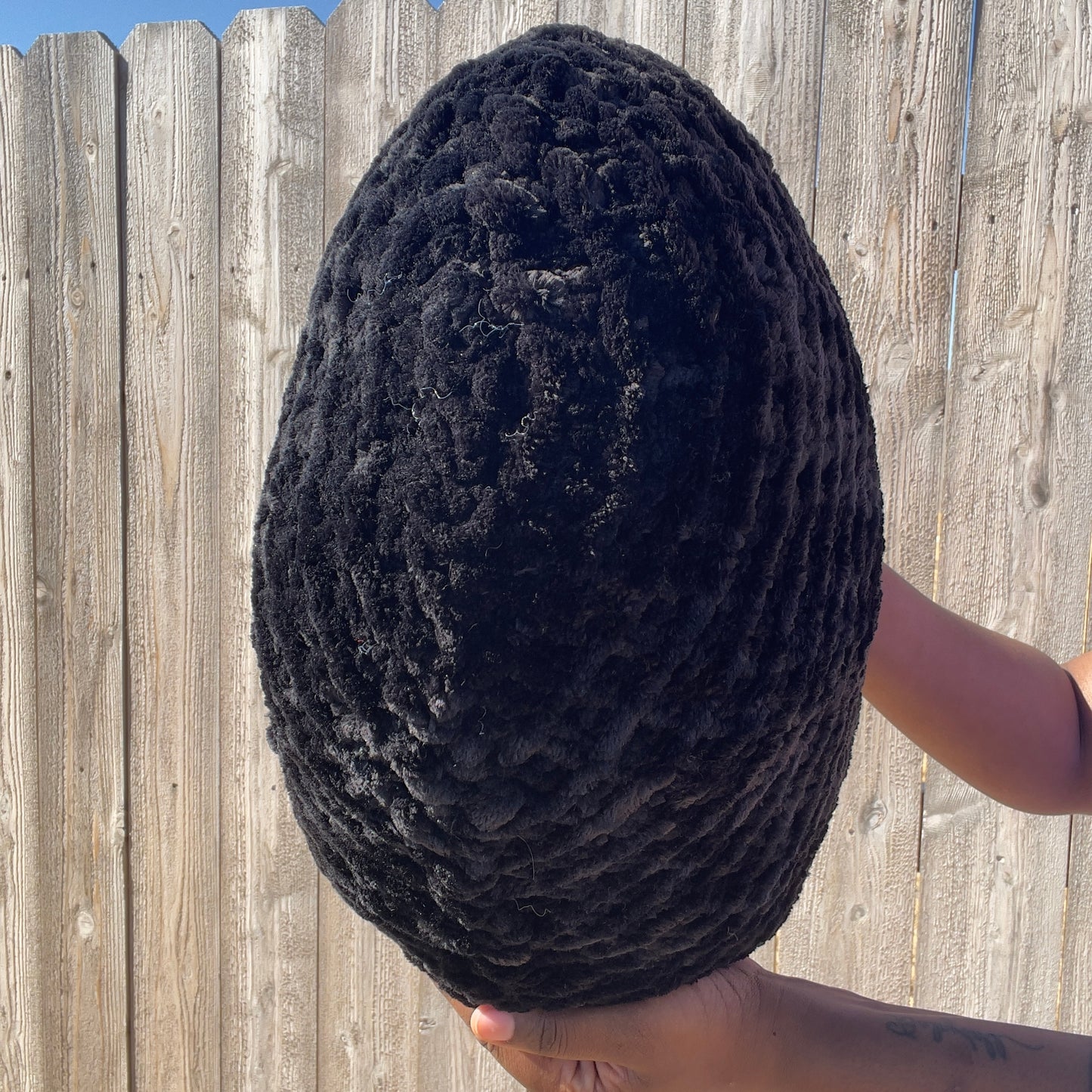 Midnight Velvet Knitted Heart Pillow (Made to Order)