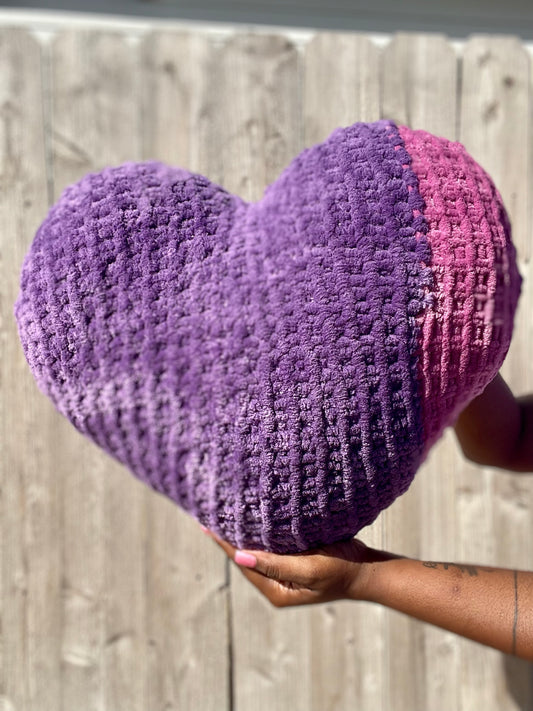 Piece of My Heart Knitted Heart Pillow (Made to Order)