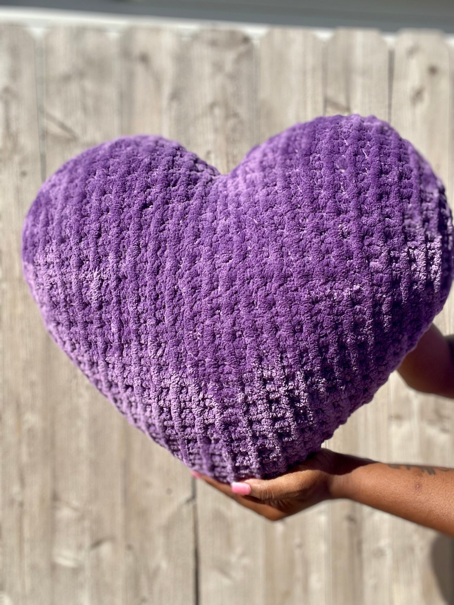Piece of My Heart Knitted Heart Pillow (Made to Order)