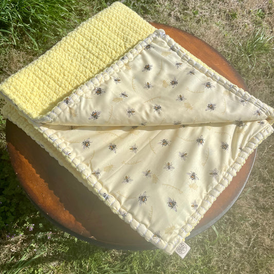 Bee Blessed Reversible Baby Blanket (Made to Order)