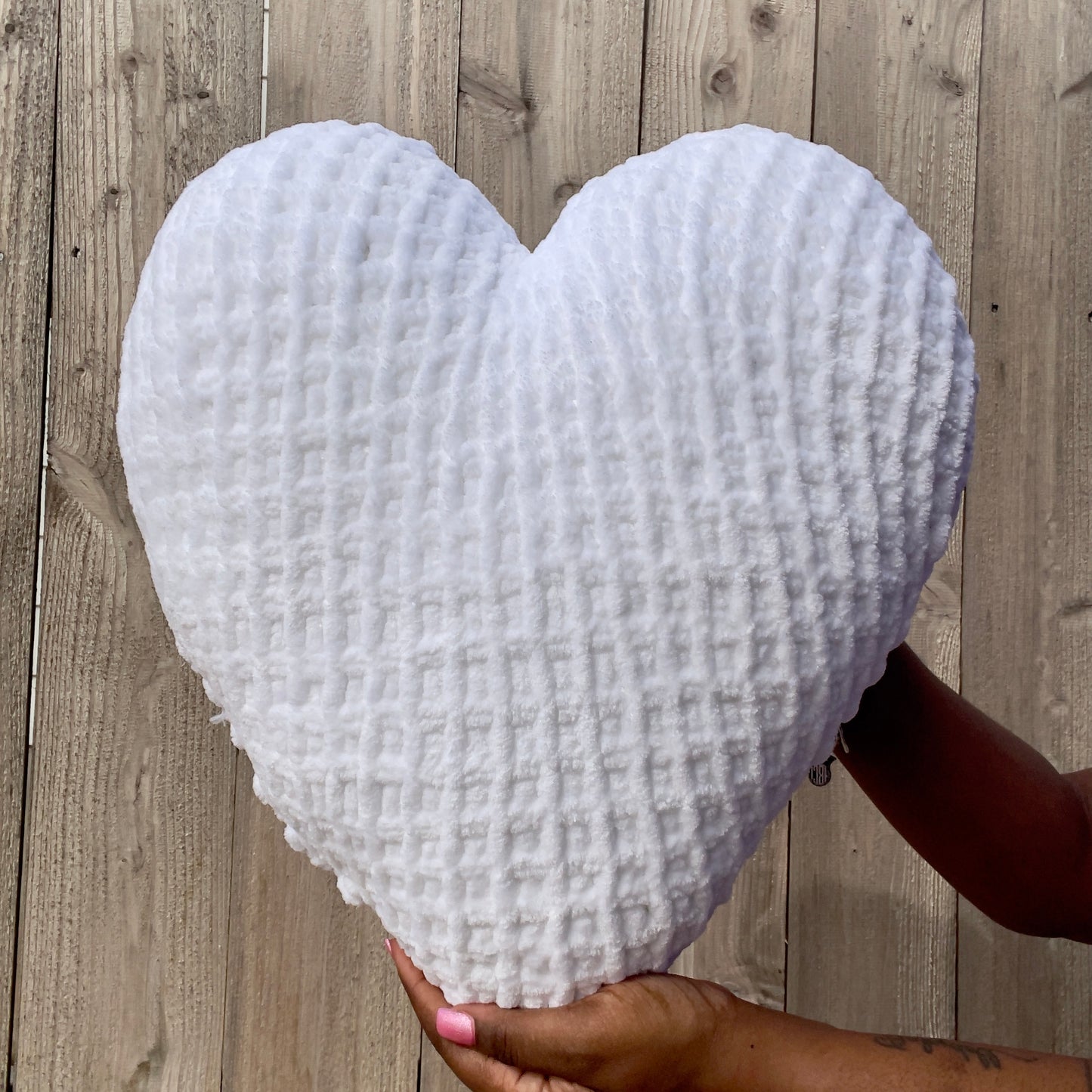 Love Note Knitted Heart Pillow (Made to Order)