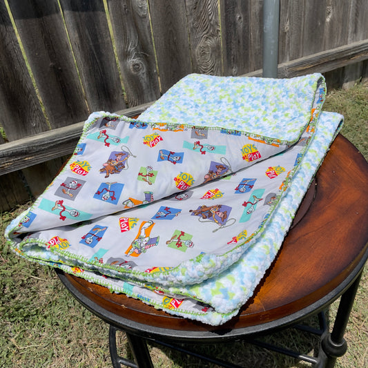 Toy Themed Reversible Baby Blanket (Made to Order)