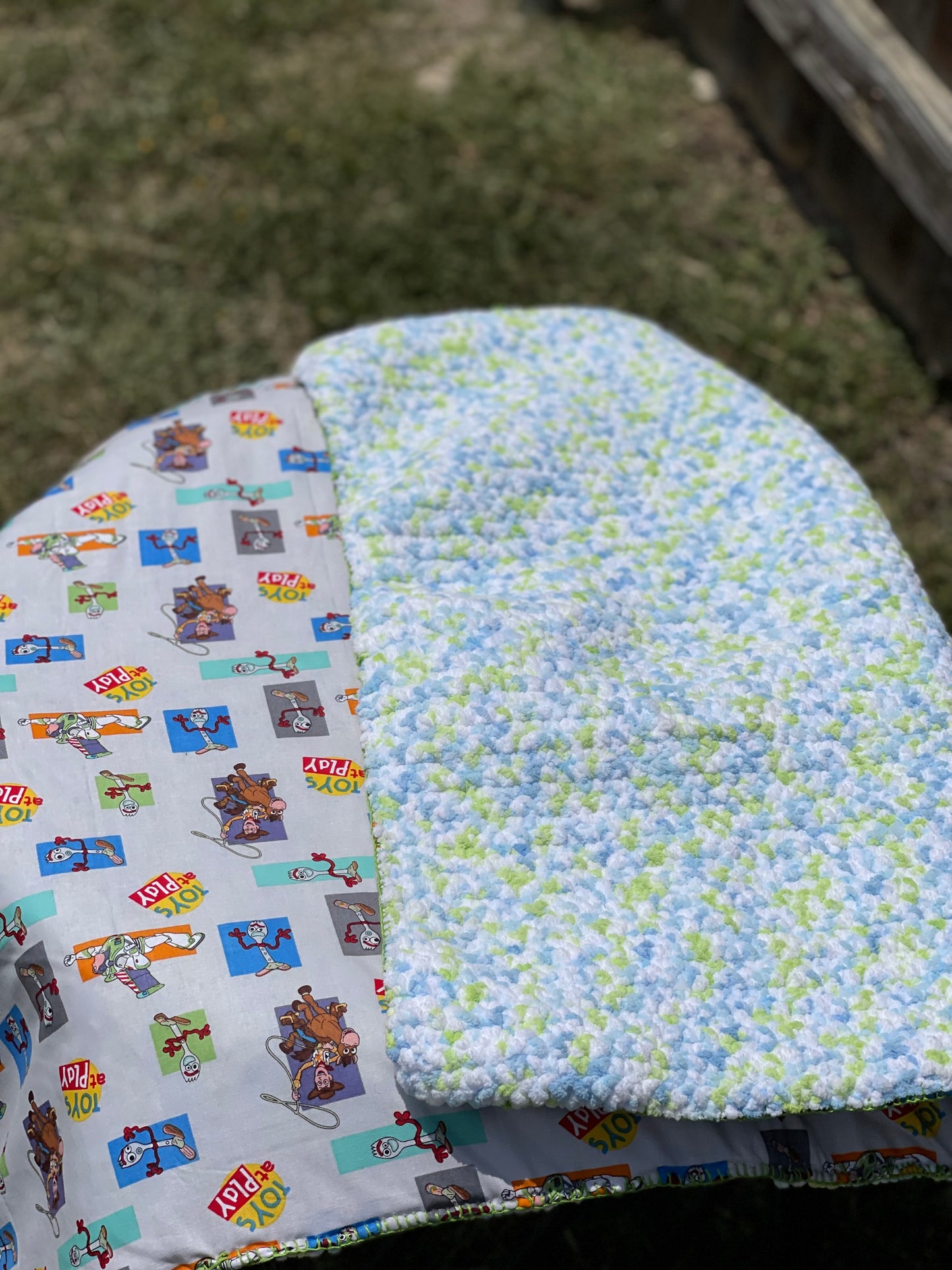 Toy Themed Reversible Baby Blanket (Made to Order)