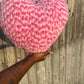 Tender Heart Knitted Heart Pillow (Made to Order)