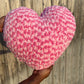 Tender Heart Knitted Heart Pillow (Made to Order)