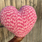 Tender Heart Knitted Heart Pillow (Made to Order)