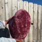 Marvelous Mauve Velvet Knitted Heart Pillow (Made to Order)