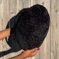 Midnight Black Knitted Heart Pillow (Made to Order)