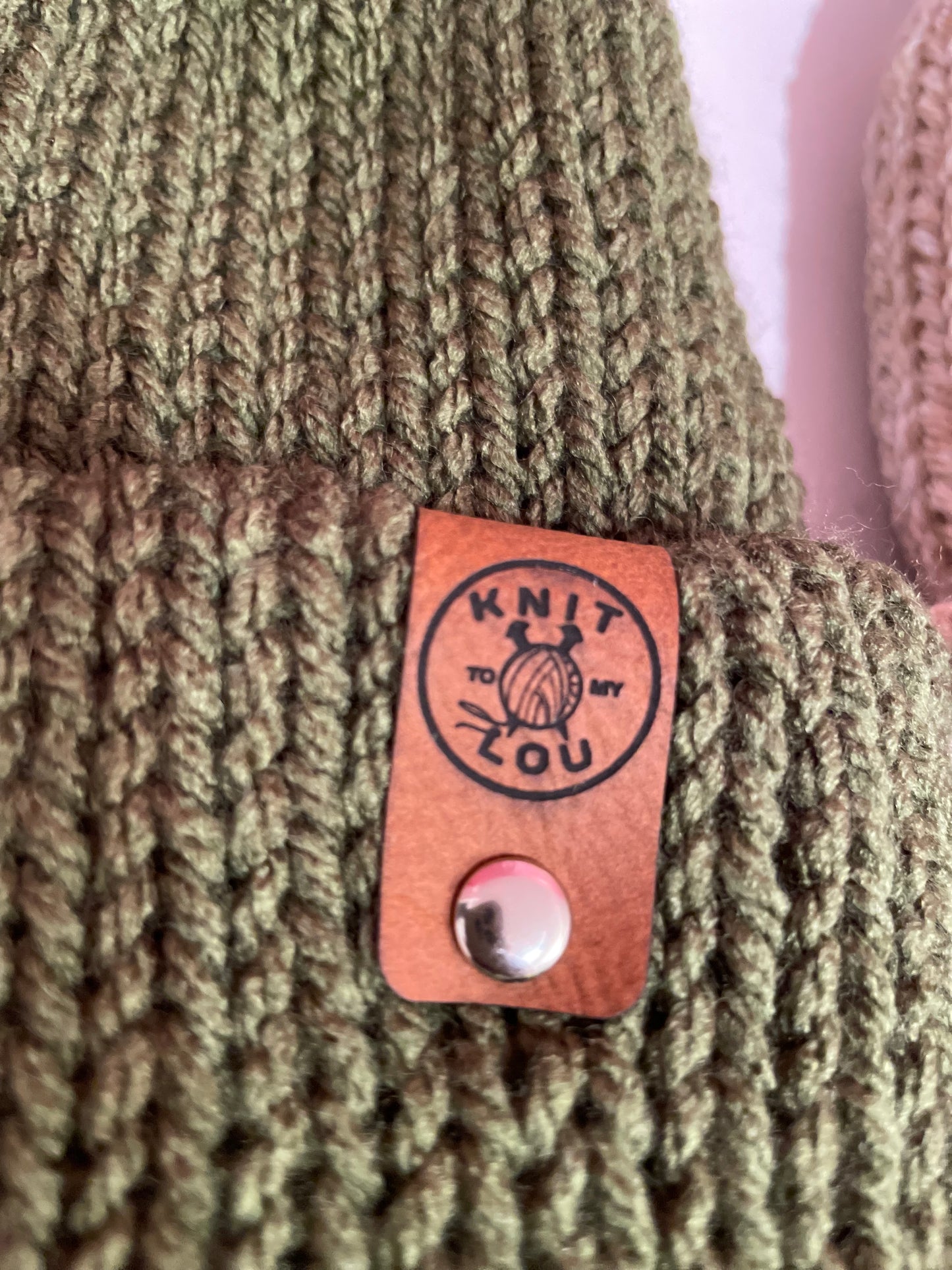 Olive Green Single Pom Pom Beanie (Made to Order)