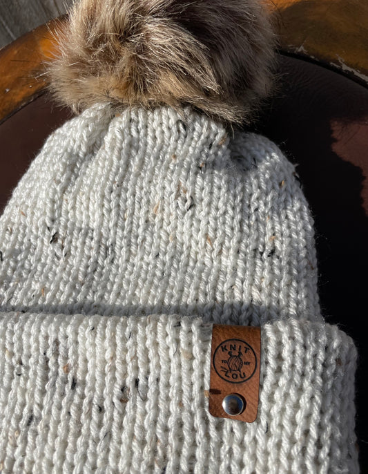 Classic Tweed Single Pom Pom Beanie (Ready to Ship)