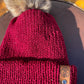 Burgundy Luxe Single Pom Pom Beanie (Made to Order)