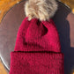 Burgundy Luxe Single Pom Pom Beanie (Made to Order)