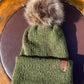 Olive Green Single Pom Pom Beanie (Made to Order)