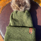 Olive Green Single Pom Pom Beanie (Made to Order)
