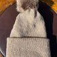 Warm Beige Single Pom Pom Beanie (Made to Order)