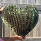 Evergreen Velvet Knitted Heart Pillow (Made to Order)