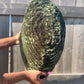 Evergreen Velvet Knitted Heart Pillow (Made to Order)