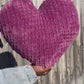 Marvelous Mauve Knitted Heart Pillow (Made to Order)
