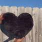 Midnight Black Knitted Heart Pillow (Made to Order)