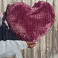 Marvelous Mauve Velvet Knitted Heart Pillow (Made to Order)