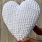 Love Note Knitted Heart Pillow (Made to Order)
