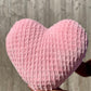 Pretty in Pink Knitted Heart Pillow (Made to Order)