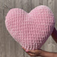 Pretty in Pink Knitted Heart Pillow (Made to Order)