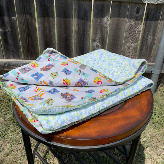 Toy Themed Reversible Baby Blanket (Made to Order)