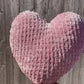 Made You Blush Velvet Knitted Heart Pillow (Made to Order)